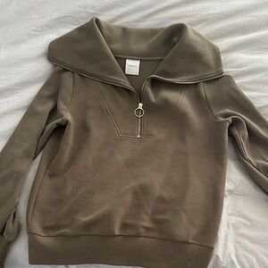 Tan Quarter-Zip Pullover